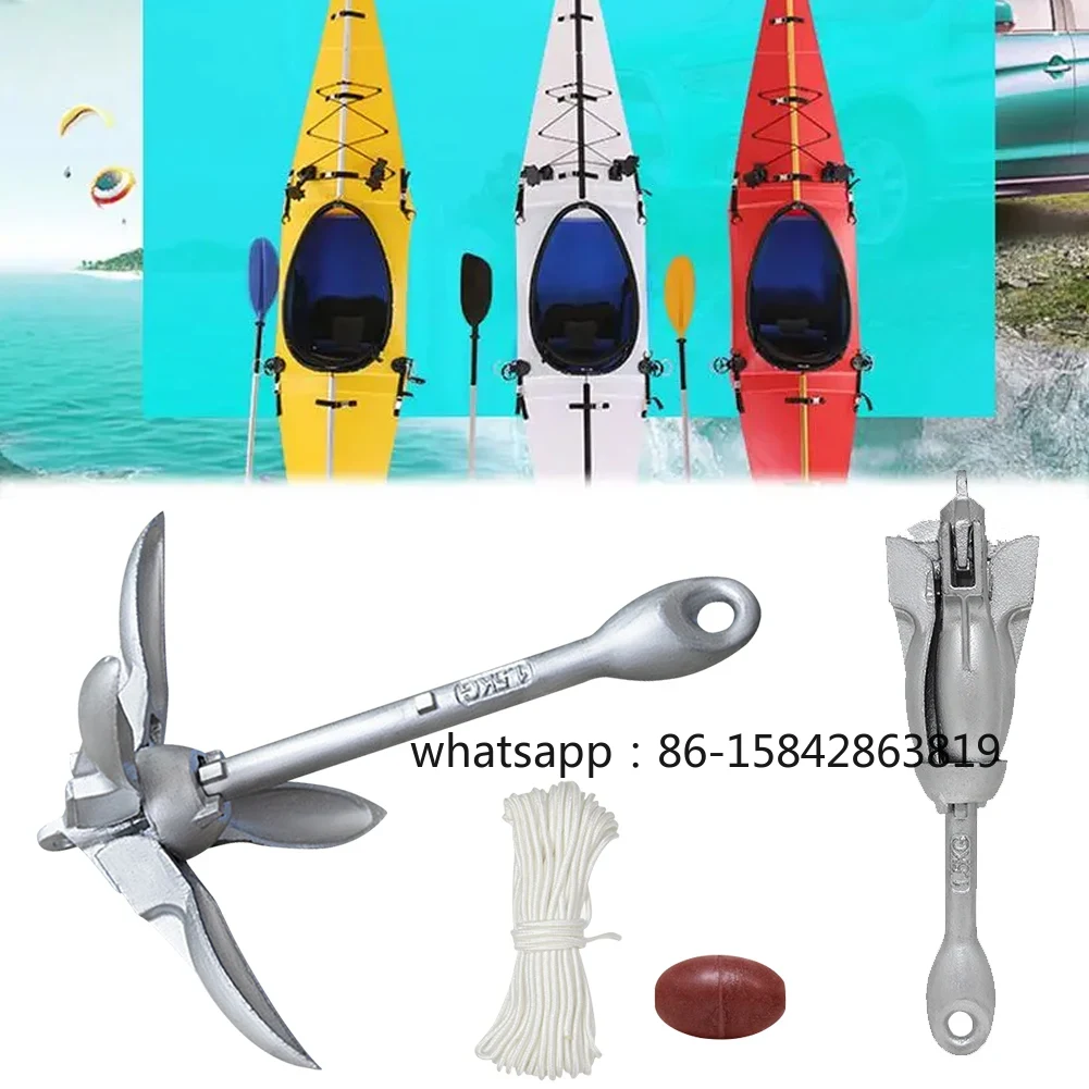 Fishing Kayak Anchor - 0,7KG 1,5KG Edelstahl Klappanker für Kajak,