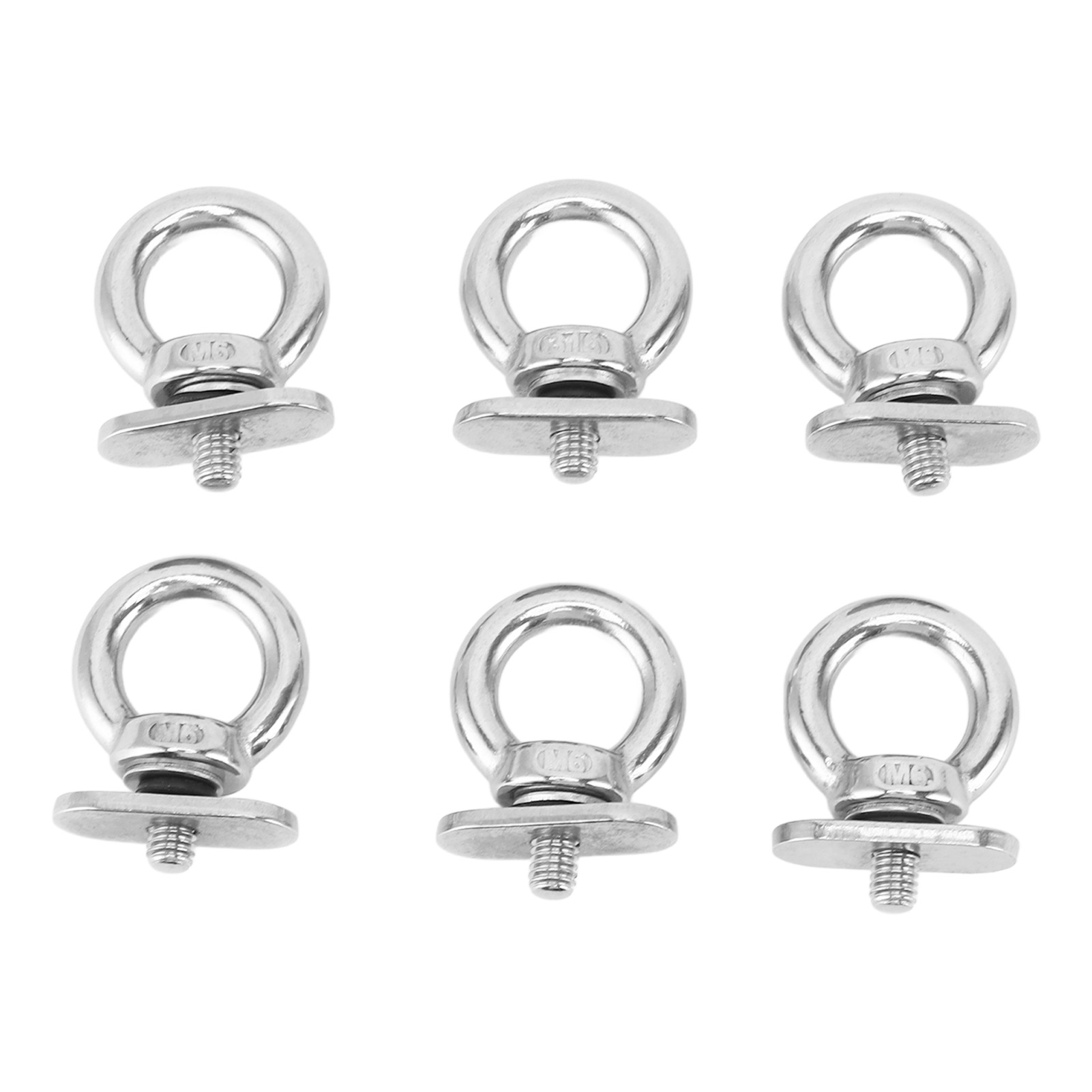 Fishing Kayak Anchor - Schienenmontierte Ösen 6 Stück Edelstahl-Ösenschrauben für