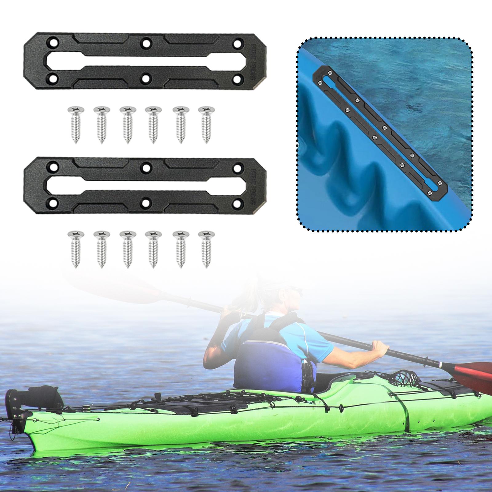 Fishing Kayak Anchor - 2 Stück Kajak-Schienen, niedrigprofilige Kajak-Schienen-Zubehörteile, Kajak-Ausrüstung,