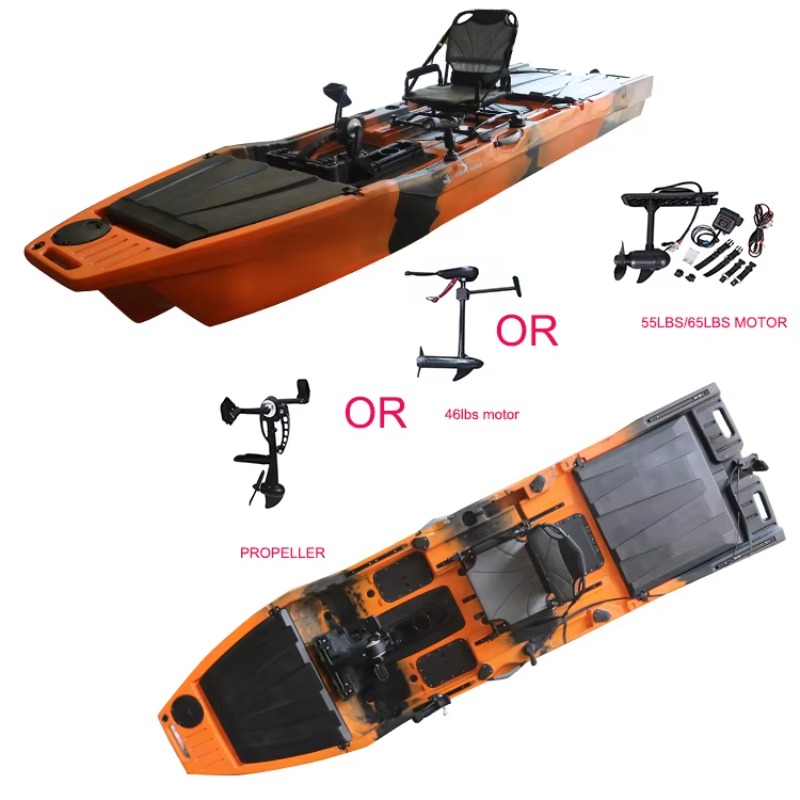 Fishing Kayak Trolling Motor - Vicking 12,6FT Einzel-Kajak mit Pedalpropeller und