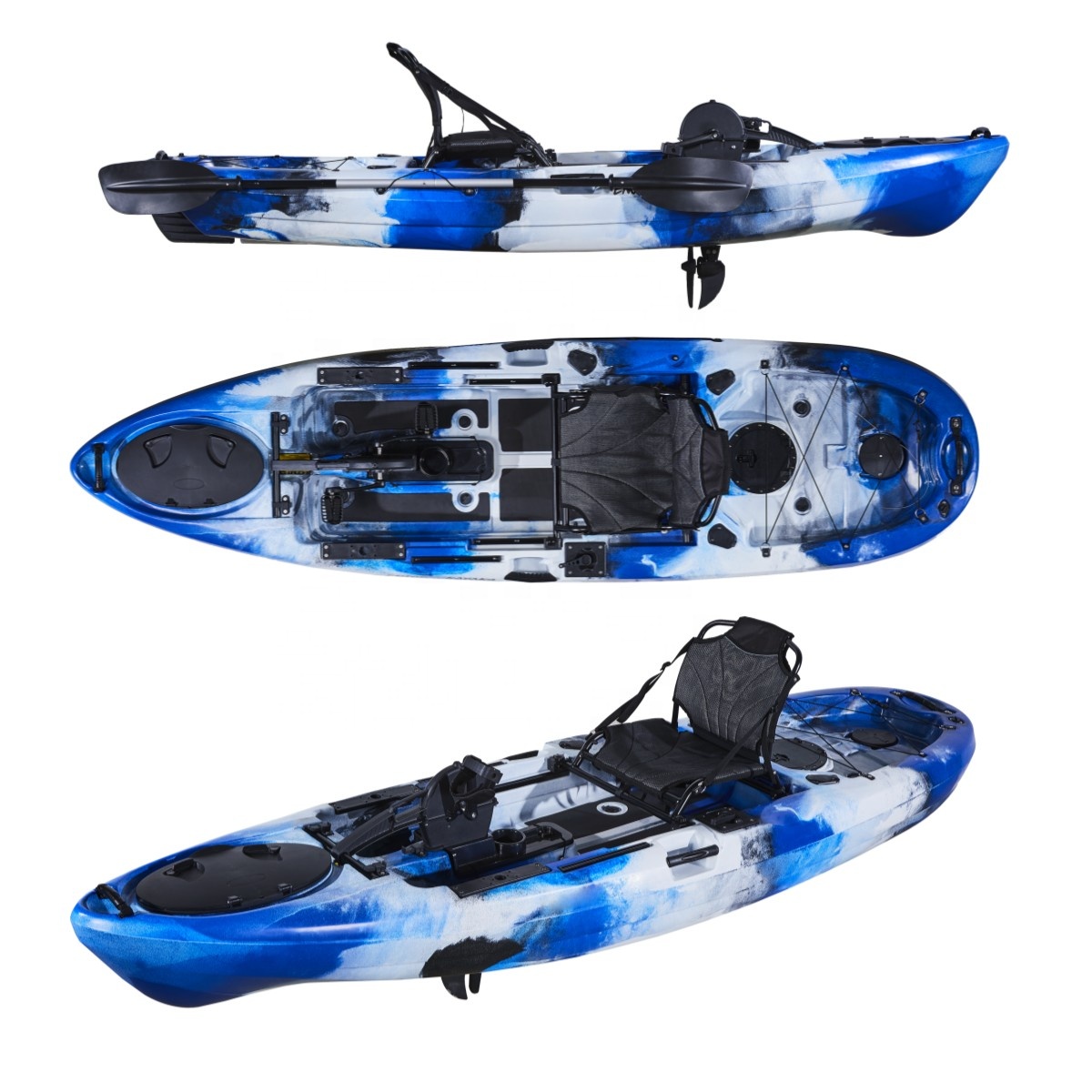Fishing Kayak Pedal Drive - 10FT klassisches Pedal-Angelkajak aus Kunststoff zum