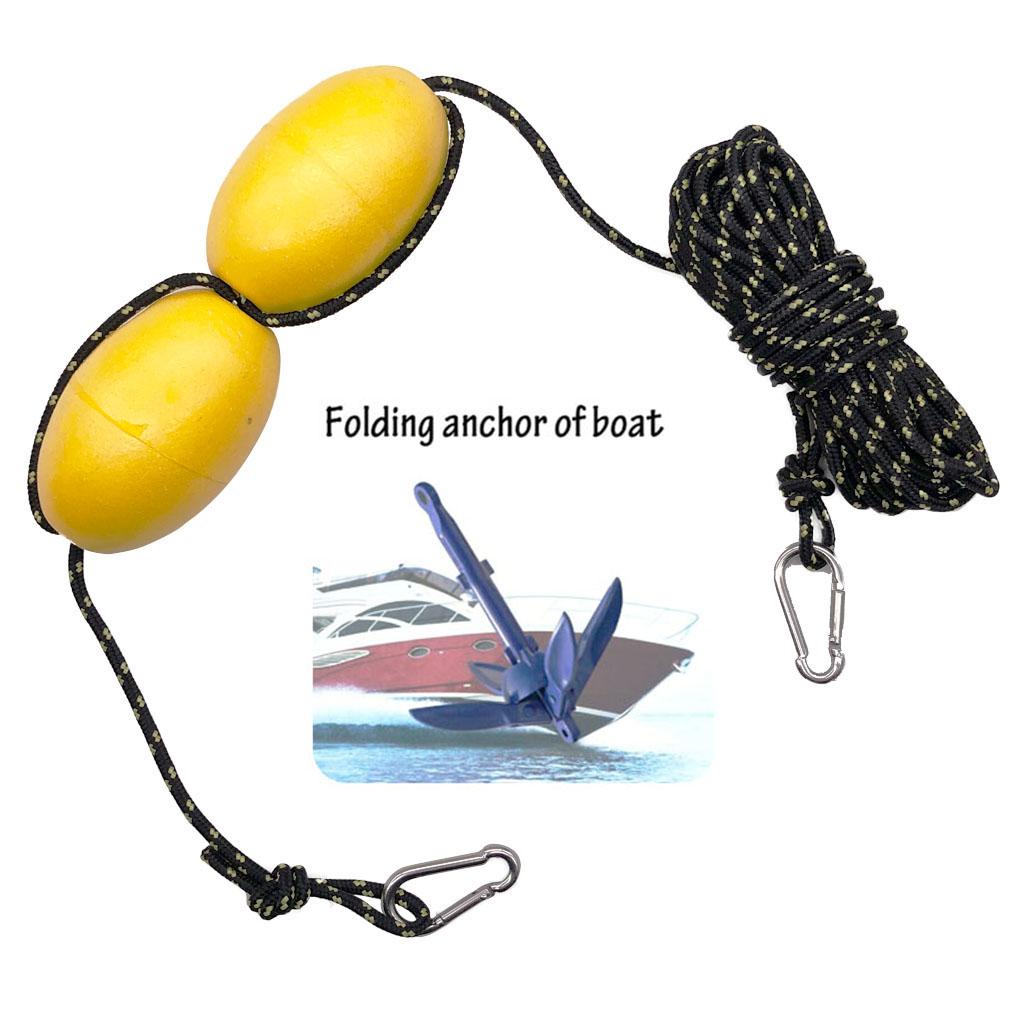Fishing Kayak Anchor - Kajak-Anker-Schwimmer, PVC, schwimmfähig, Wurfleine, schwimmendes Bootszubehör