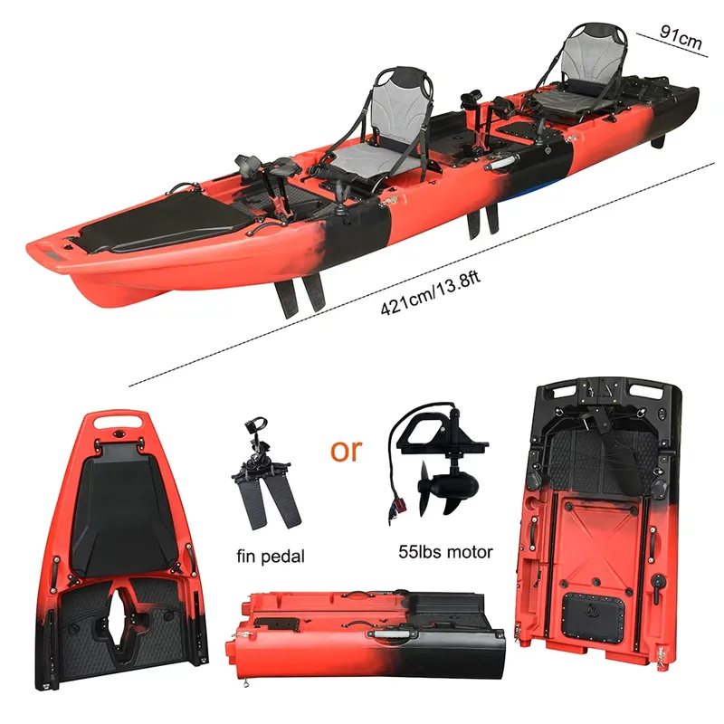Großhandel 14 FT HDPE 3-teilig – Fishing Kayak Pedal Drive Bewertung und Preis
