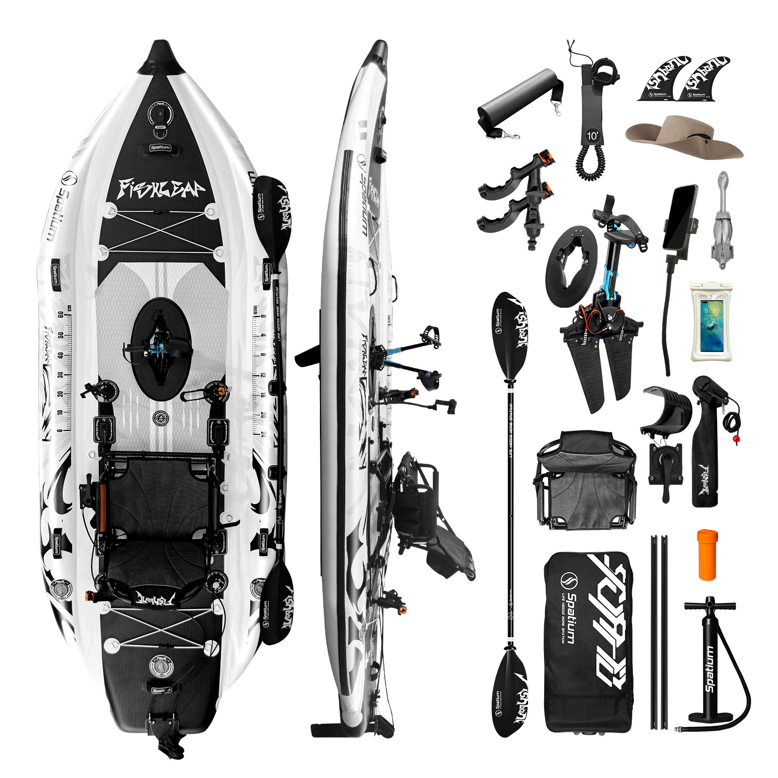 Spatium 11,5 Fuß aufblasbares  – Fishing Kayak Pedal Drive Bewertung und Preis