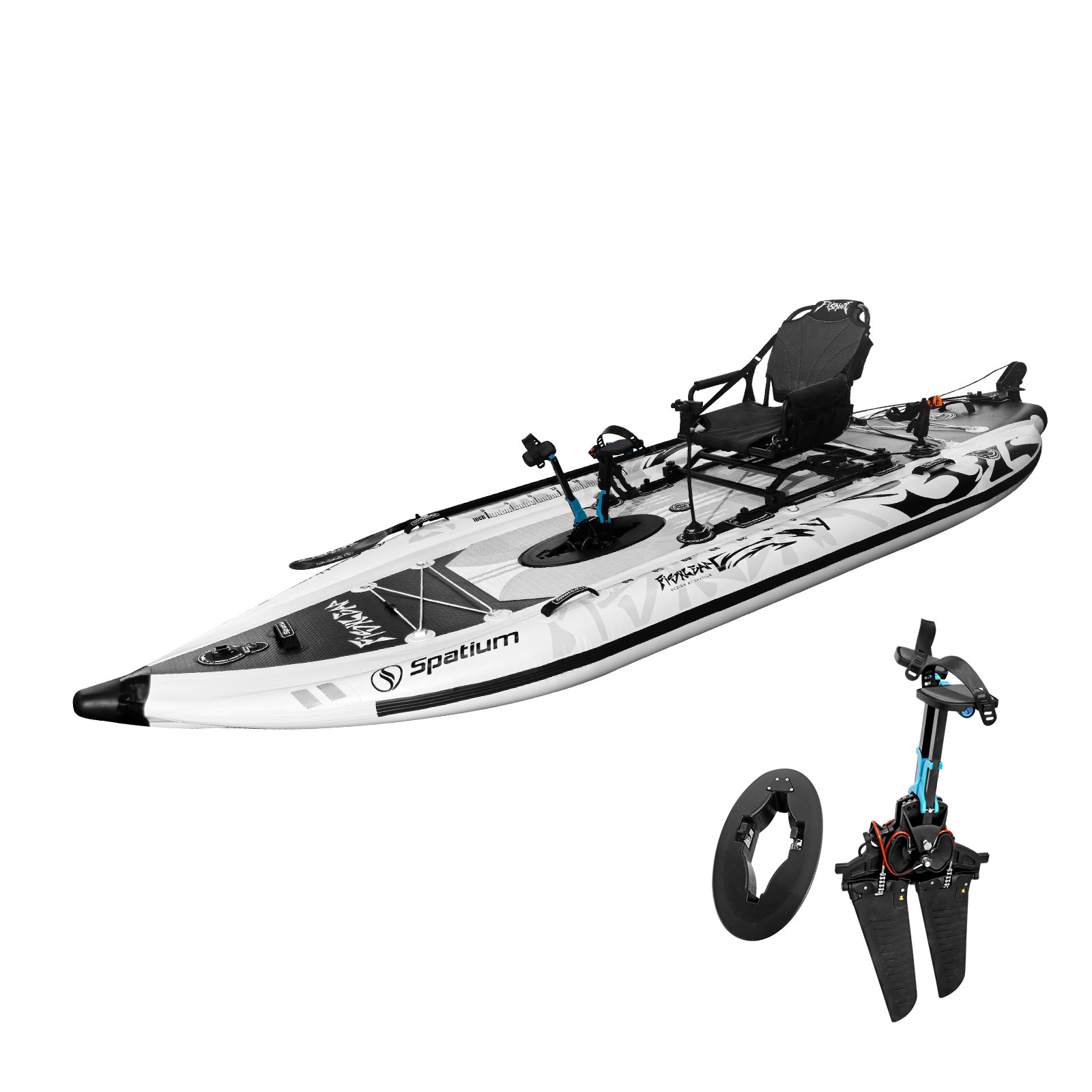 Spatium 11,5 Fuß aufblasbares  – Fishing Kayak Pedal Drive Bewertung und Preis